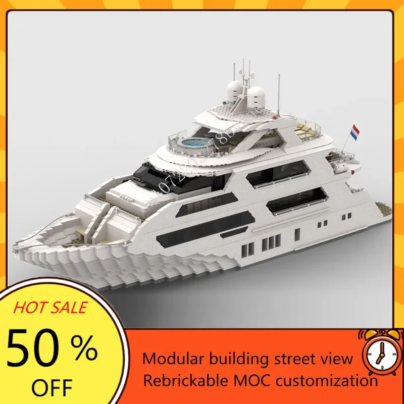 4657PCS Custom MOC Super Yacht - Kids Toys Xmas recension och pris
