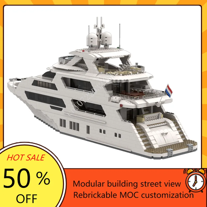 4657PCS Custom MOC Super Yacht - Kids Toys Xmas recension och pris