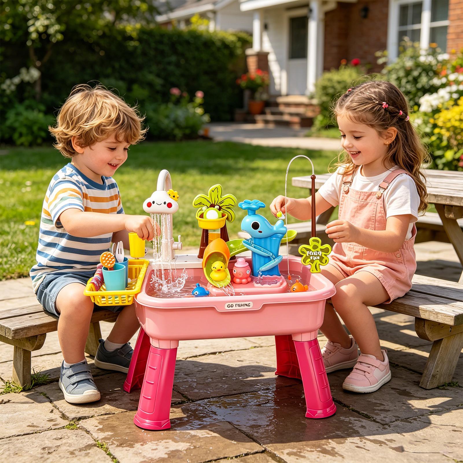 Kids Electric Play Sink with R - Kids Toys Kitchen Set recension och pris